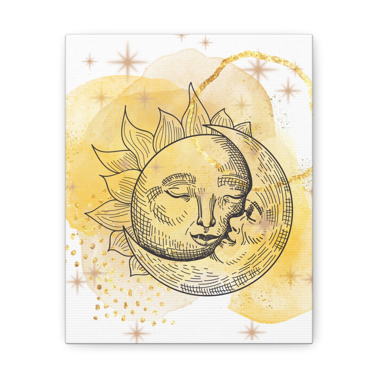When the Moon Kisses the Sun Wall Art Wrapped Canvas 8 x 10