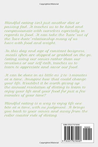 Mindful Eating Journal: 200 pg lined journal - to practice Mindful Eating using our senses