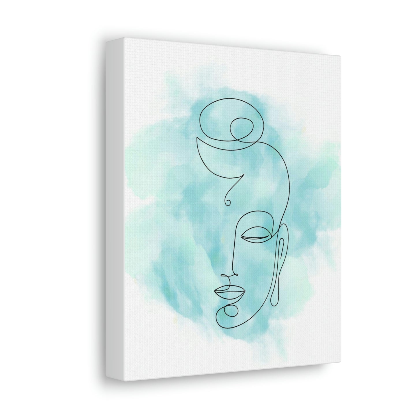 Vibrant Buddha Blue 8 X10 Wrapped Canvas - Print No Frame Needed