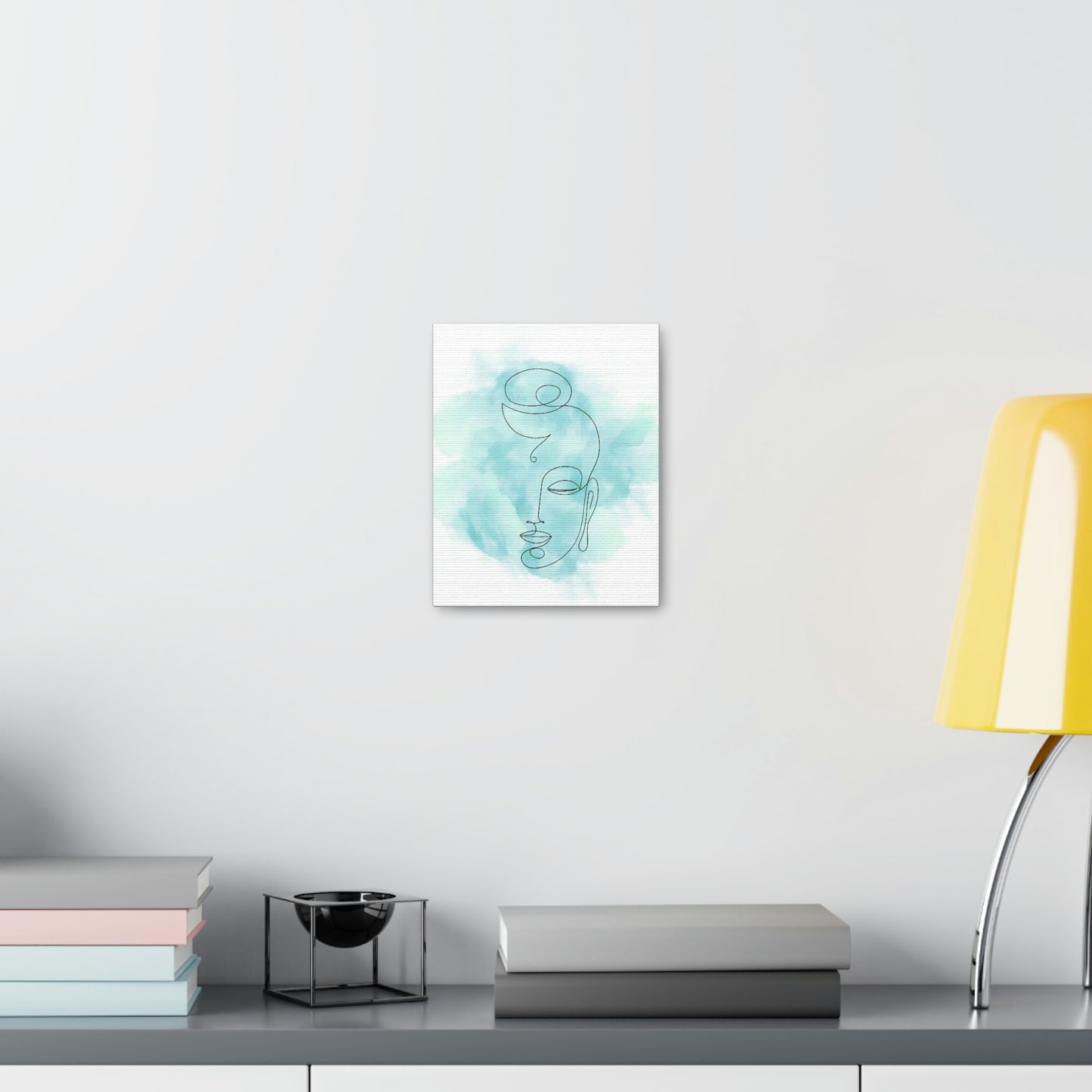 Vibrant Buddha Blue 8 X10 Wrapped Canvas - Print No Frame Needed