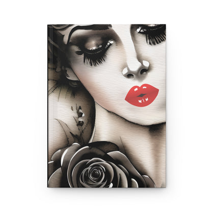 Black Rose Hardcover Journal - Notebook