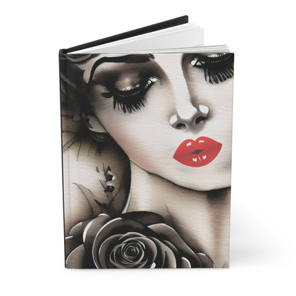 Black Rose Hardcover Journal - Notebook