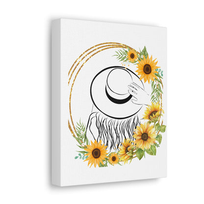 Sunflower Girl Wall Art on Canvas