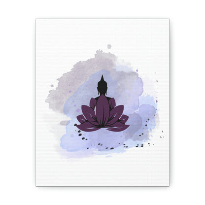 A "Meditation Lotus" 8 X 10 Wrapped Canvas Wall Art - NO FRAME Needed