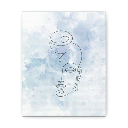 Soft Buddha Blue 8 X10 Wrapped Canvas - Print    No Frame Needed