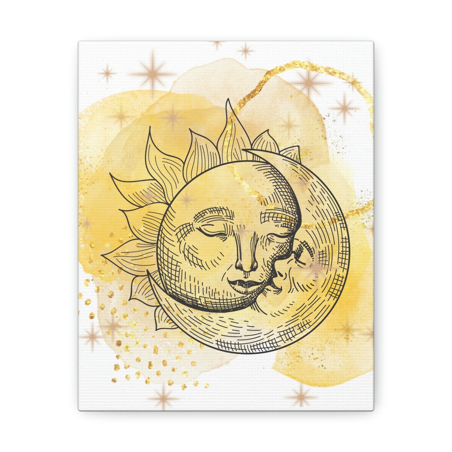 When the Moon Kisses the Sun  Wall Art  Wrapped Canvas 8 x 10