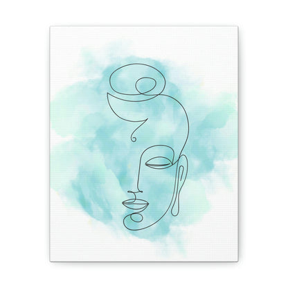 Vibrant Buddha Blue 8 X10 Wrapped Canvas - Print    No Frame Needed