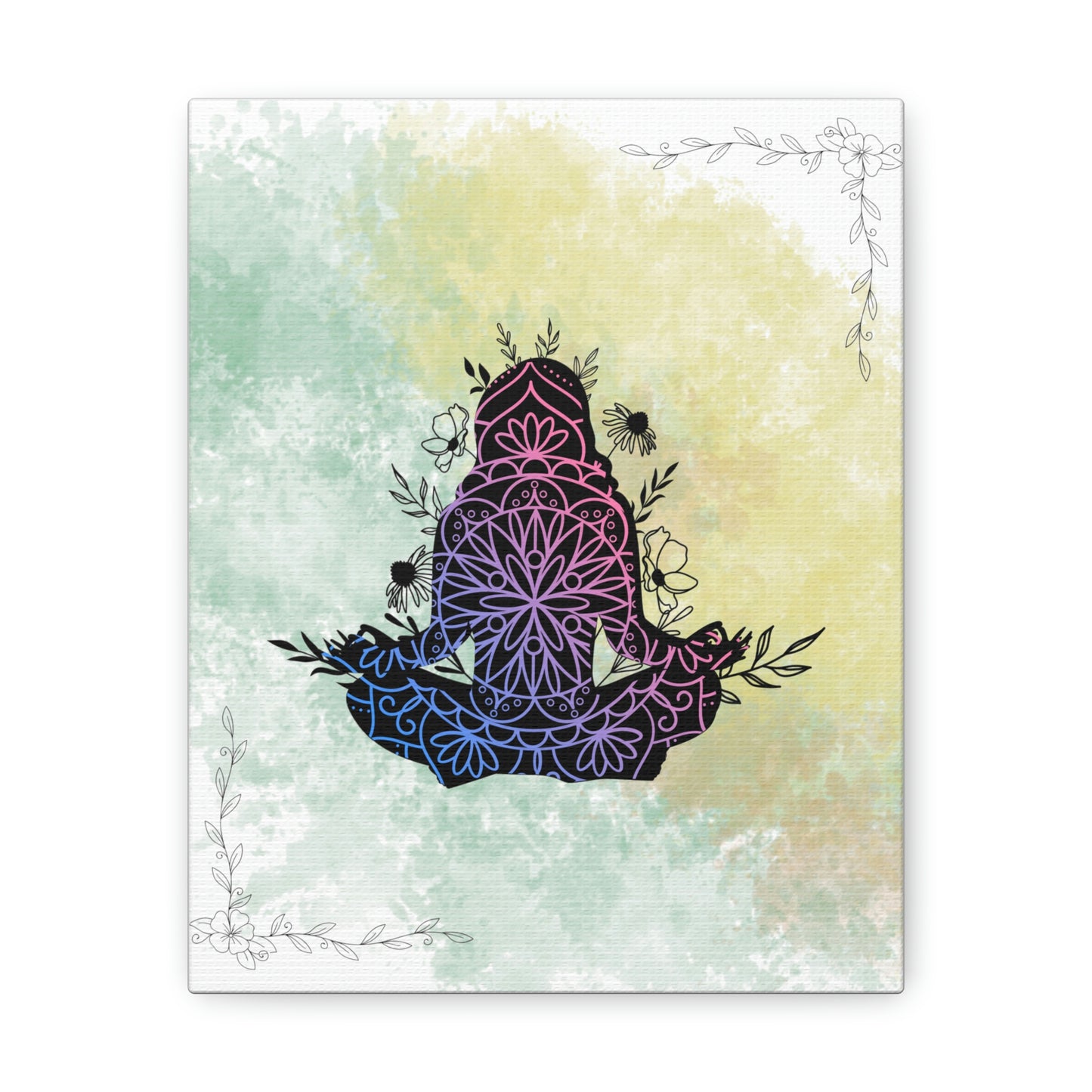 The "Meditative Mandala"  Wrapped Canvas 8 x 10 - NO FRAME Needed