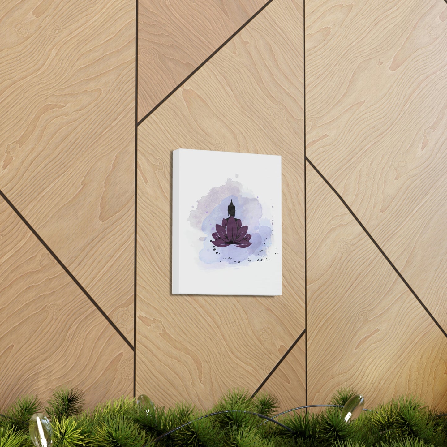 A "Meditation Lotus" 8 X 10 Wrapped Canvas Wall Art - NO FRAME Needed